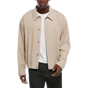 Simkhai Mens Archibald Shirt Jacket, Tan